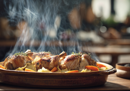 Сочный кролик в пиве и с овощами: ароматное мясо тушится в духовке само