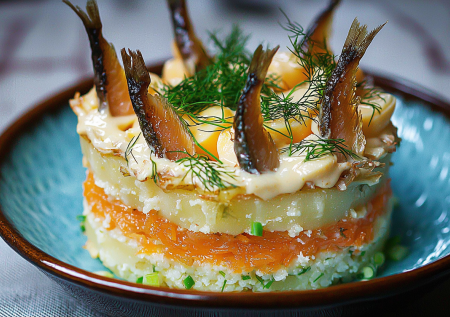 Салат «Рыбки в пруду»: эффектнее и проще оливье