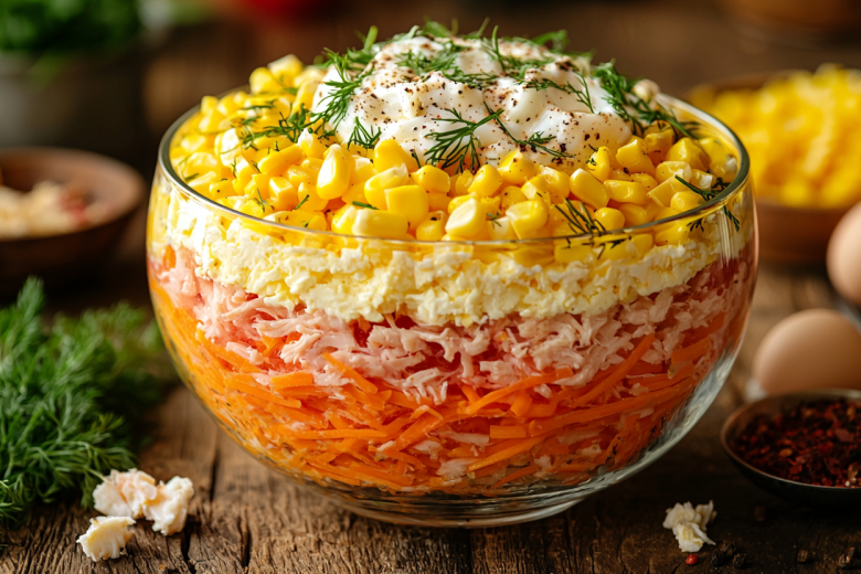 Салат с крабовыми палочками: рецепт «Рыжика»