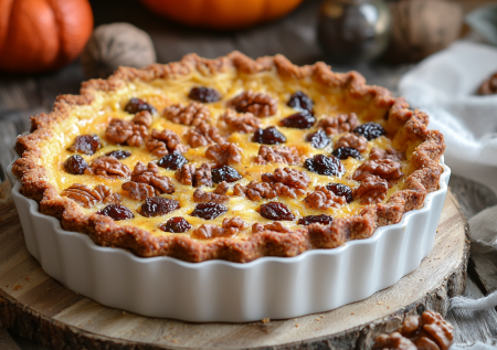 Только тыква, мука и орехи — пеку нежный пирог с черносливом и орехами. Вкуснее шарлотки: простая и вкусная выпечка к чаю