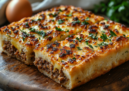 Больше никаких сырников и омлетов! Эти гренки с фаршем сделали мое утро! Готовятся быстро и просто съедаются без ничего