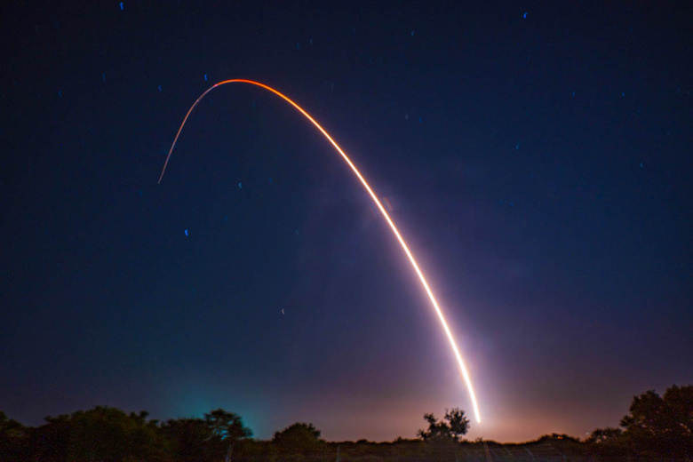 Запуск межконтинентальной баллистической ракеты Minuteman III