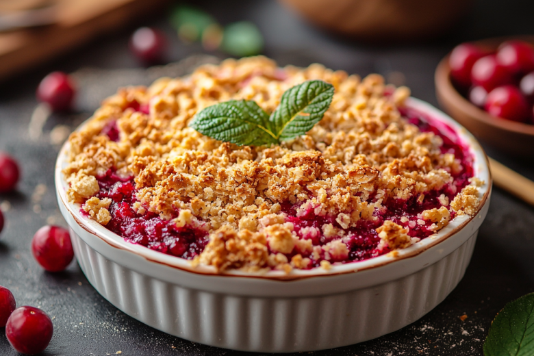 Едим в ноябре: как приготовить брусничный крамбл за 30 минут