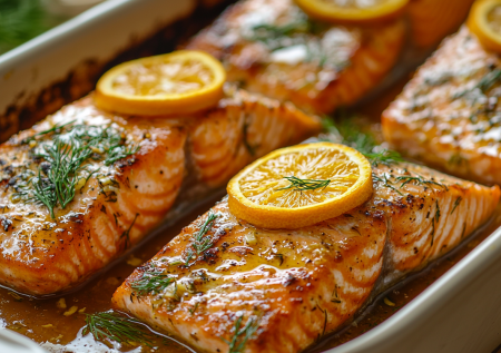 Делай мужу регулярно: горбуша в духовке с апельсиновым вкусом