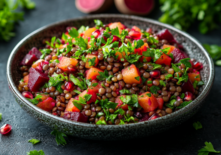 Необычный салат для здорового ужина: мой секрет хрустящей чечевицы, который оценила вся семья