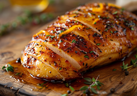 Вы не видели столько сока: потрясная курица в духовке в апельсиново-медовой глазури