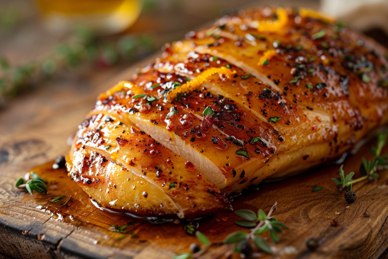 Вы не видели столько сока: потрясная курица в духовке в апельсиново-медовой глазури