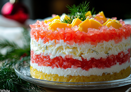 Салат «Красное&белое» на Новый год — всего 4 ингредиента: идеально под вино и шампанское — он станет любимчиком