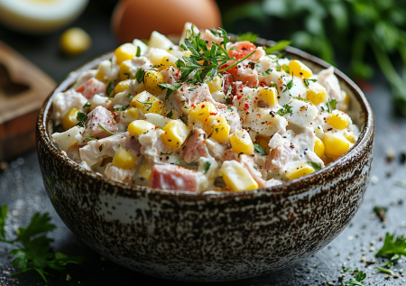 Этот рецепт выручает меня постоянно: готовлю такой салат с рыбкой на работу и на ужин