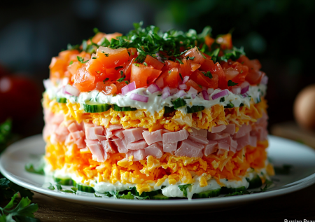 Салат «Русская красавица» готовлю на все праздники: неизбитое сочетание разлетается быстрее надоевшего оливье и крабового