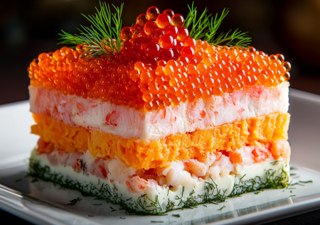 Салат «Морская жемчужина» на новогодний стол: готовится 15 минут, обалденно вкусный и необычный