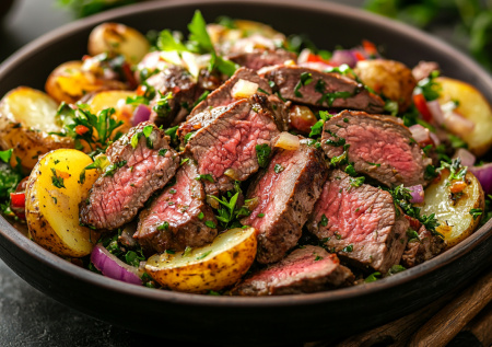 Теплый салат «Одна дома»: быстро, вкусно и сытно. Готово за 20 минут!