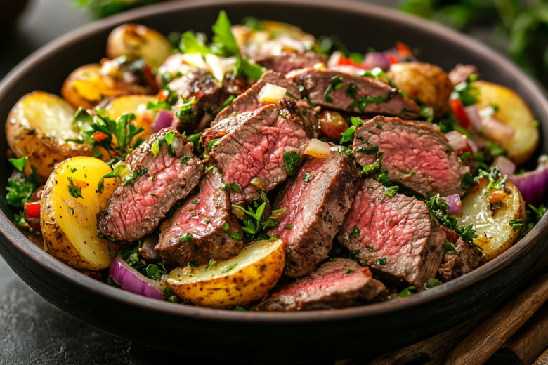 Теплый салат «Одна дома»: быстро, вкусно и сытно. Готово за 20 минут!