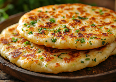 Русские лепешки с сыром за 10 минут: секрет — ждем пока кефир запузырится от соды. Вкуснее и проще хачапури