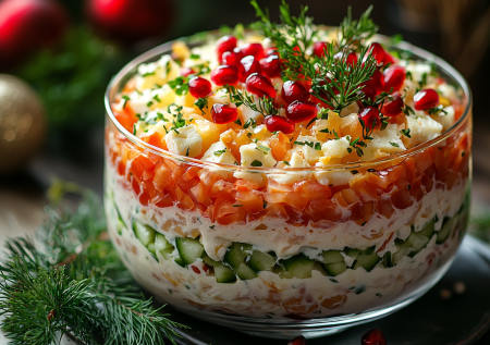 Необычный и вкусный салат с курицей и сырными шариками «Аленушка». Раз-два — и красота на столе