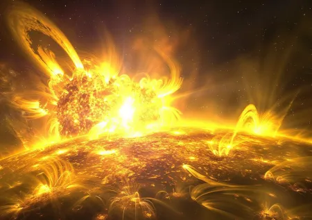 На Солнце произошла мощная вспышка