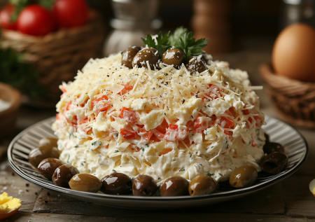 К оливье и шубе никто не притронется — салат «Москва в снегу». Всего 5 ингредиентов и 5 минут готовки