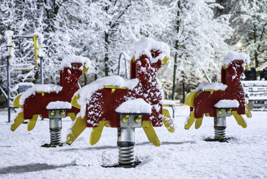 Первый снег в Москве