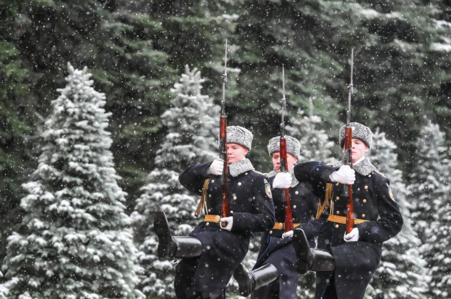 Первый снег в Москве