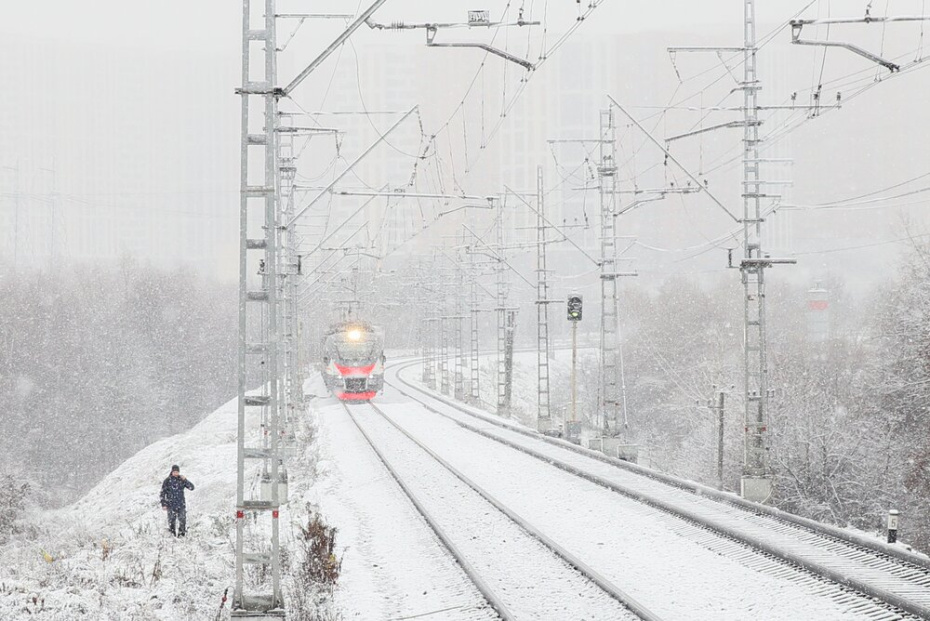 Первый снег в Москве