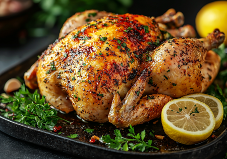 Беспроигрышной рецепт запеченной курицы целиком: с чесночной корочкой и сочным мясом
