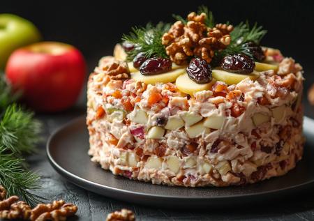 С этим салатом успеете все: и красивый стол, и хорошее настроение! «Абсент» — удачное сочетание ингредиентов и 5 минут на сборку