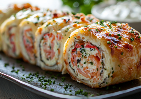 Сырный рулет, который украсит любой праздник: и корж, и начинка готовятся очень просто