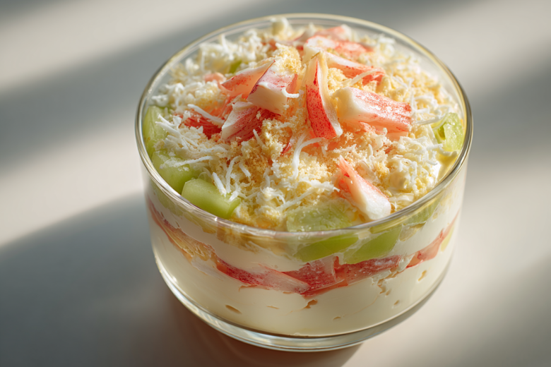 Простой крабовый салат: быстрый рецепт