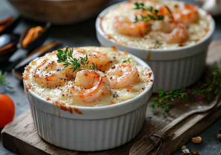 Секрет идеального жюльена — заменил стандартные ингредиенты морепродуктами и получил шедевр за 20 минут