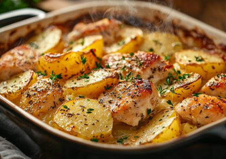 Картофель, томленый в сливочном соусе с курочкой: быстрый рецепт для обеда или ужина — простые продукты и обалденный вкус