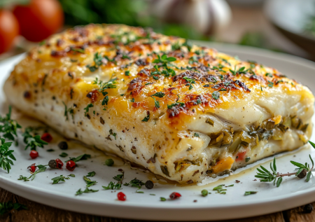 Превращаю простую скумбрию в праздничное блюдо — фарширую и запекаю со сливками всего за 30 минут