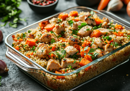 Булгур с курицей в духовке: когда нет желания стоять у плиты, этот рецепт — спасение