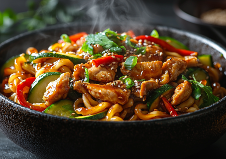 Лапша удон с курицей как из доставки: готовим азиатский шедевр за считаные минуты