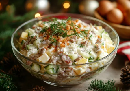 Этот салат со шпротами удивил гостей больше «Мимозы»! Новый хит