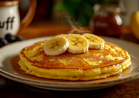 Без духовки и возни с тестом: воздушная лепешка с бананом — напоминает одновременно и нежный кекс, и воздушный бисквит