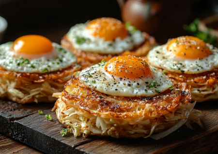 Полкочана капусты и горстка муки — готовлю капустные гнезда с солнышком внутри! Простой и полезный завтрак для всей семьи