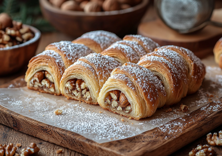 Ореховые рогалики вместо химозных круассанов: обалденное тесто на сливочном масле и сметане. Вкус как в лучших кондитерских
