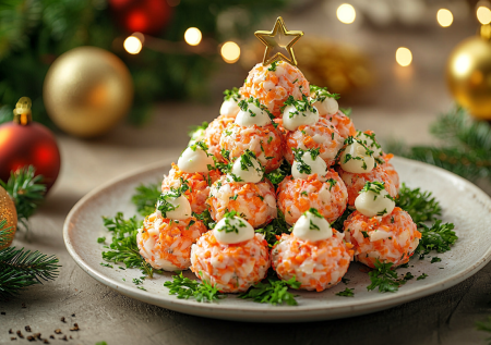 «Новогодние игрушки» из крабовых палочек: вкусные закусочные шарики для быстрого праздничного стола