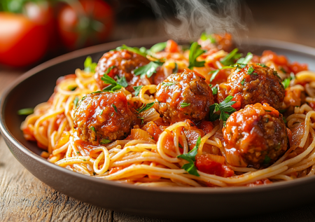 Фрикадельки с макаронами — быстрый обед за 20 минут. Секрет в обалденном молочно-томатном соусе