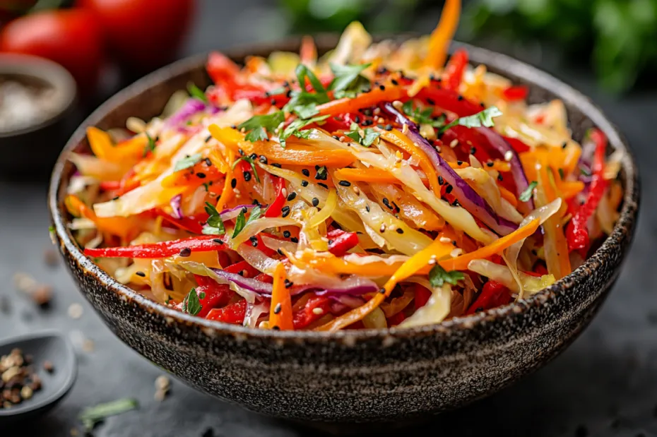 Идеальная маринованная капуста с болгарским перцем