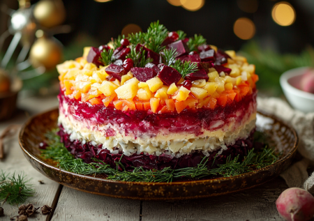 Низкокалорийная селедка под шубой: по вкусу не отличить от классической