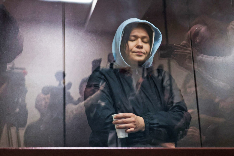 Елена Цуканова на заседании об избрании меры пресечения в зале Балашихинского городского суда