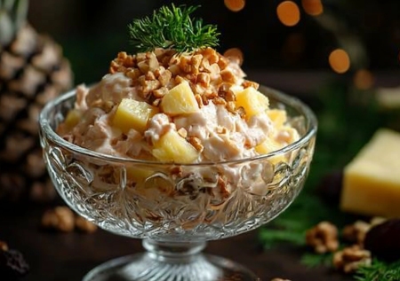 Ничего не варим, на сборку 5 минут и красота на столе — салат «Самбука» для новогоднего вечера. Шикарная форма и простой рецепт