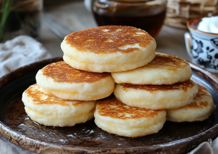 Смешала манку с яблоком — и на сковородку! Эти лепешки улетают на завтрак на раз-два: простая и вкусная выпечка к чаю