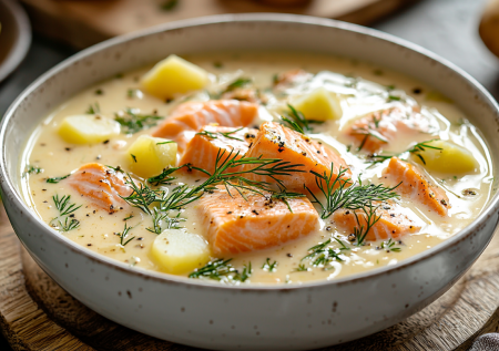 Ужин в скандинавском стиле: лохикейтто готовлю одной рукой — получаю согревающий и вкусный суп