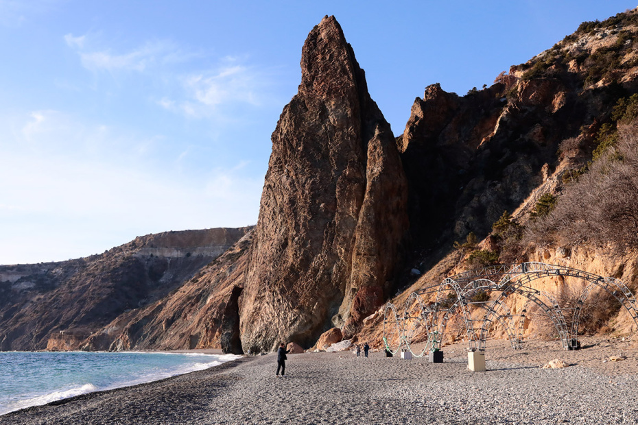 Галечный пляж у мыса Фиолент