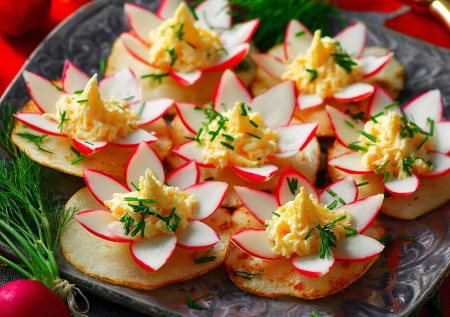 Вкуснее любых салатов — закуска «Лотосы» из крабовых палочек: просто, празднично и очень вкусно