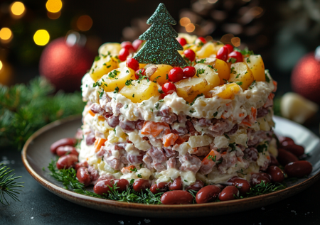 Салат на Новый год «Мужской»: подаем под крепкие напитки. Вкусное сочетание простых продуктов