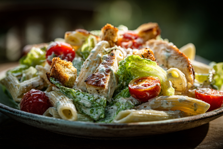 Паста встречает салат: необычный тандем в рецепте знаменитого цезаря