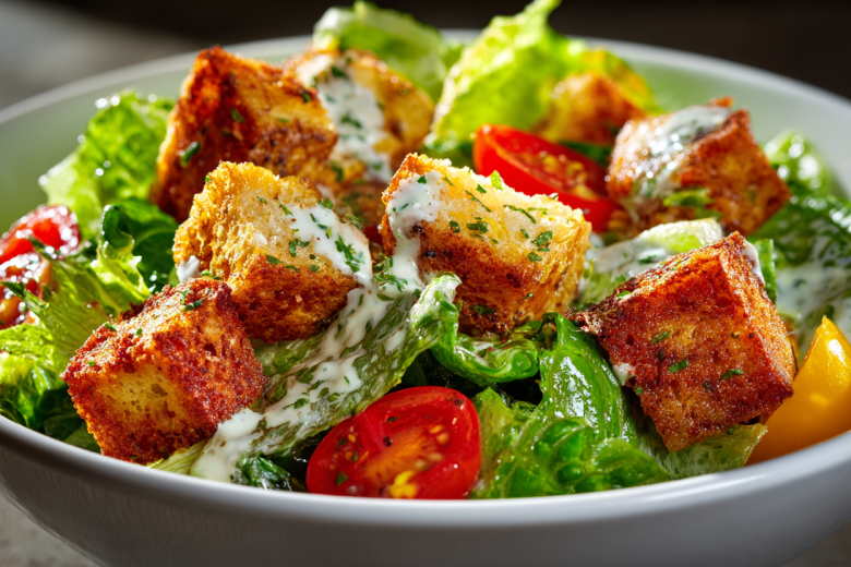 Салат цезарь с тофу